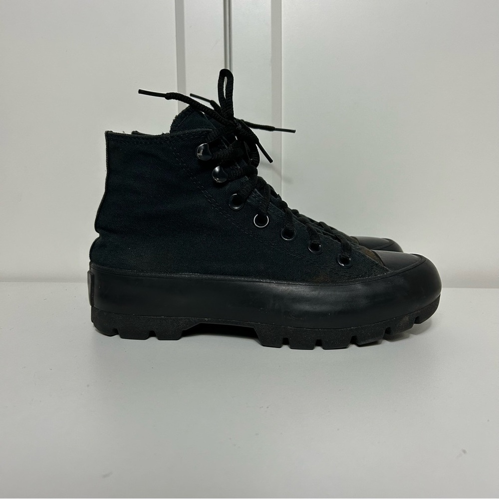 Converse ctas hi logged platform triple black